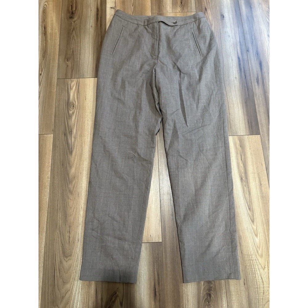 Jones New York Women's Sz 8 Brown Lined Wool Spandex Dress Pants